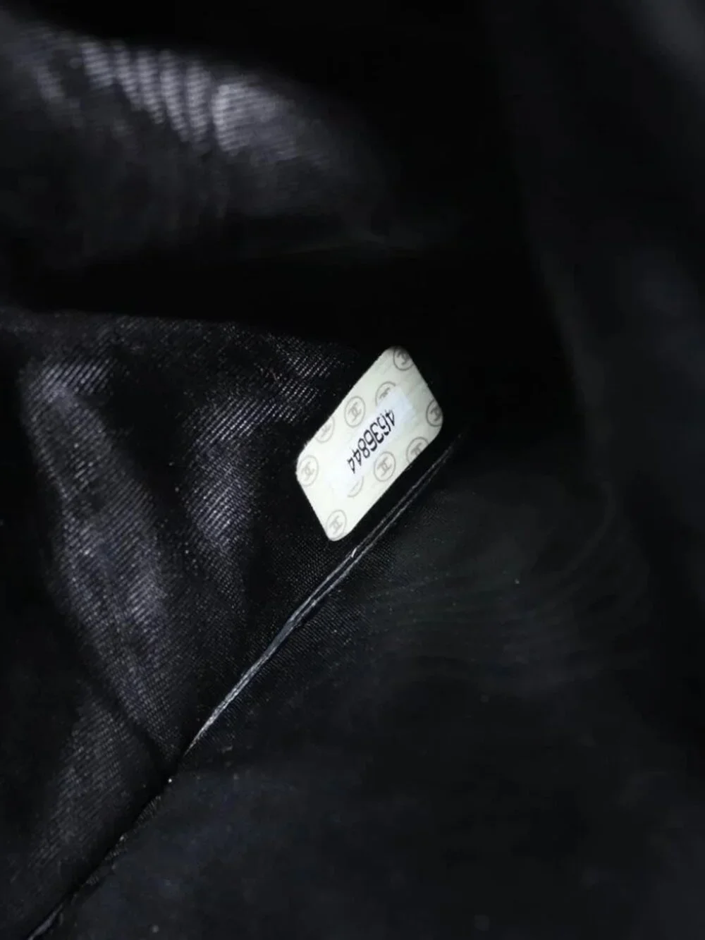 CHANEL Long Wallet Lamb Skin Black CC Auth am9206